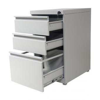 Archivador moderno con tres cajoneras metálico Archivador moderno con tres cajoneras metálico