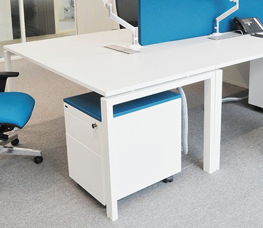 Metal office unit / 2-drawer / key type